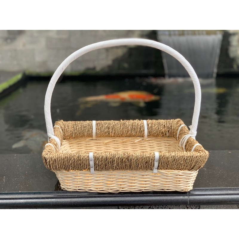 Giỏ quà tết, giỏ hoa quả, giỏ trái cây, giỏ mây giá sỉ, giỏ mây viền cói