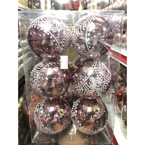 châu kiểu 80ly hộp 12 trái trang trí noel