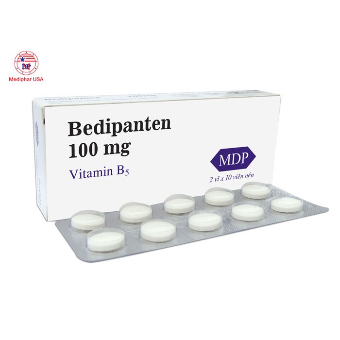 Viên uống Bedipanthen - bổ sung vitamin B5, Giảm tiết chất nhờn gây mụn trứng cá,giúp tóc chắc khoẻ,hạn chế rụng tóc