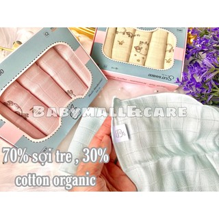 Set 5 khăn sữa sợi tre lụa la pomme -30x30 cm