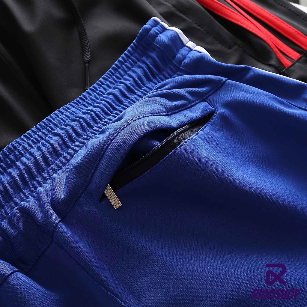 Quần thun nam thể thao thun lạnh 3 đường kẻ sport RPS065 - quần short thun nam Riooshop