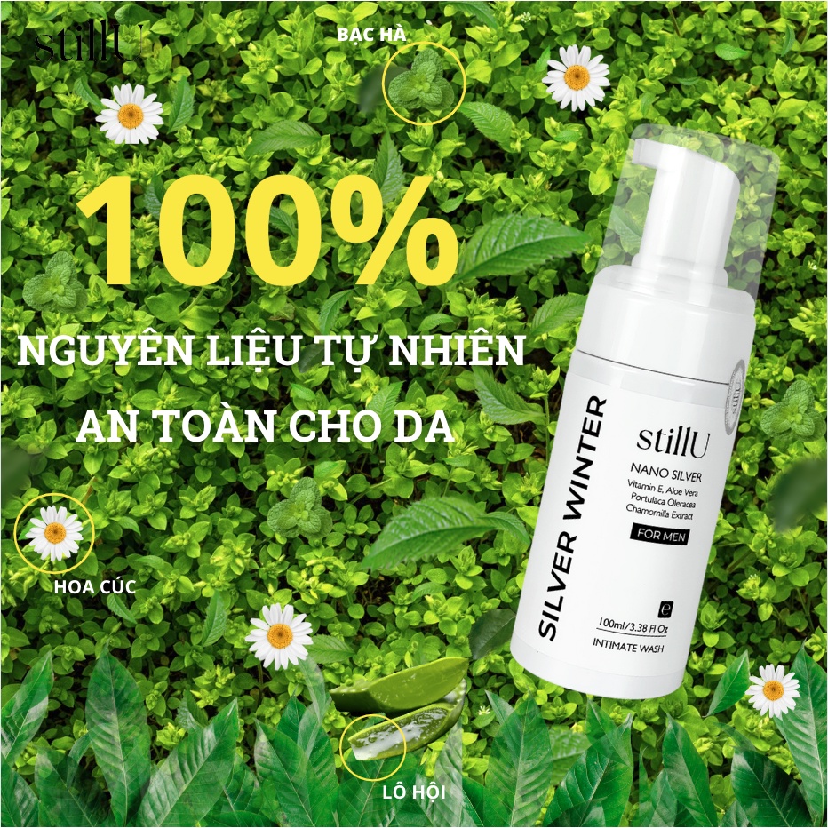 Dung dịch vệ sinh nam giới tạo bọt stillU hương tươi mát Silver Winter 100ml