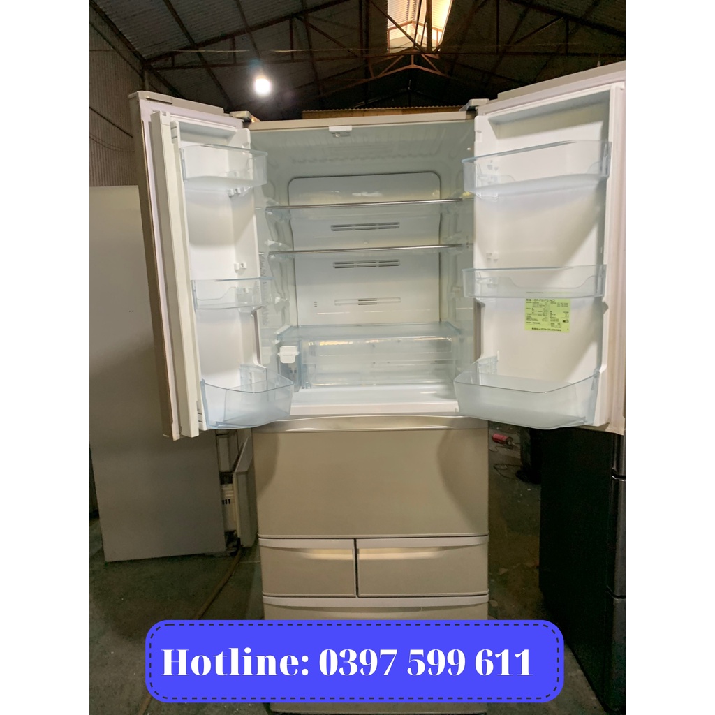 Tủ lạnh Nhật bãi Toshiba GR-F51FS với 510 lít làm đá tự động Nhật Bãi Phát Đạt bảo hành 12 tháng