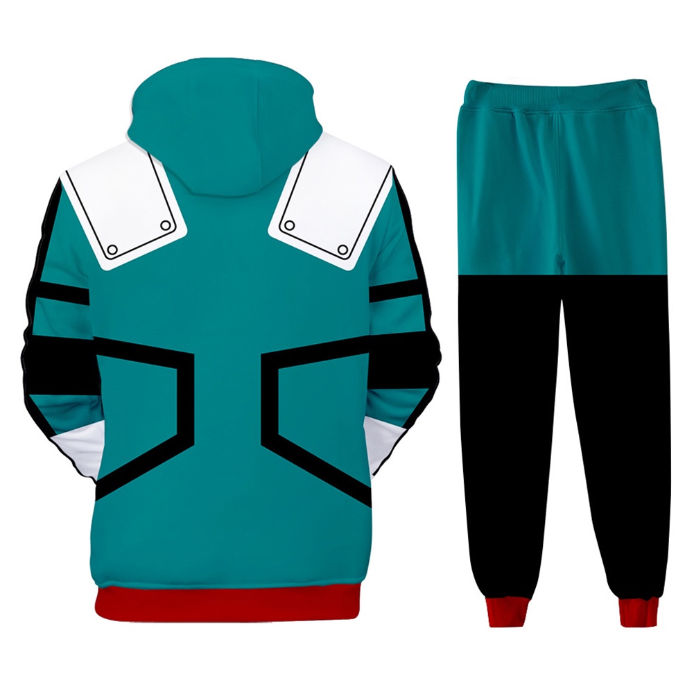 Bộ Áo sweater polyester Mẫu my Hero Academia Màu Xanh Lá Cây Thung Lũng Cho Trẻ Em
