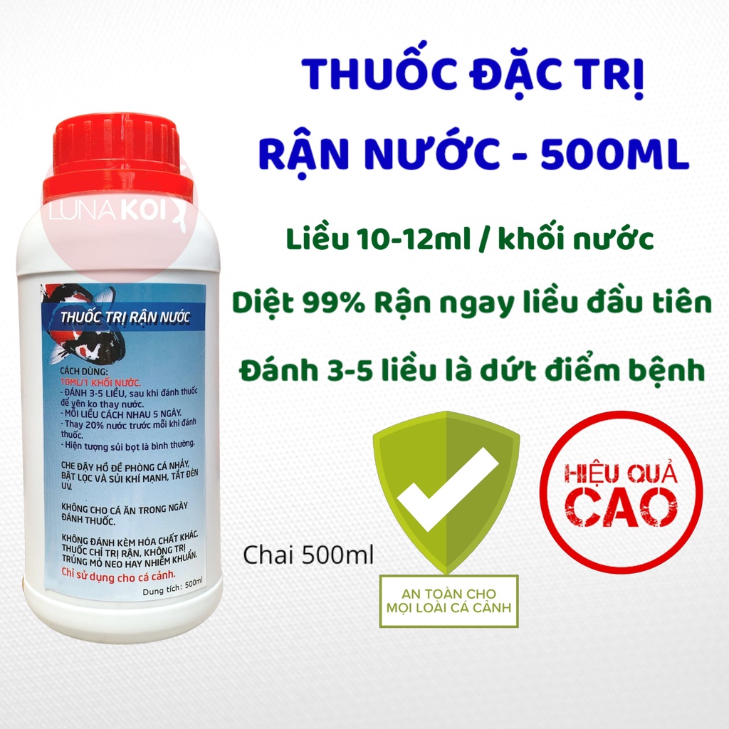 Đặc trị rận nước cá Koi, cá cảnh dứt điểm, không tái lại, tiết kiệm, hiệu quả cao