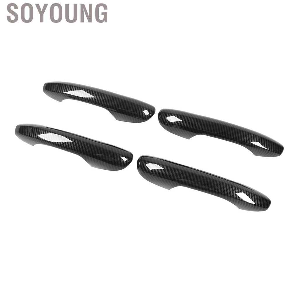 Soyoung Car Exterior Door Handle Cover Carbon Fiber Style Replacement for Mercedes‑Benz C‑class W206 2022 and Up