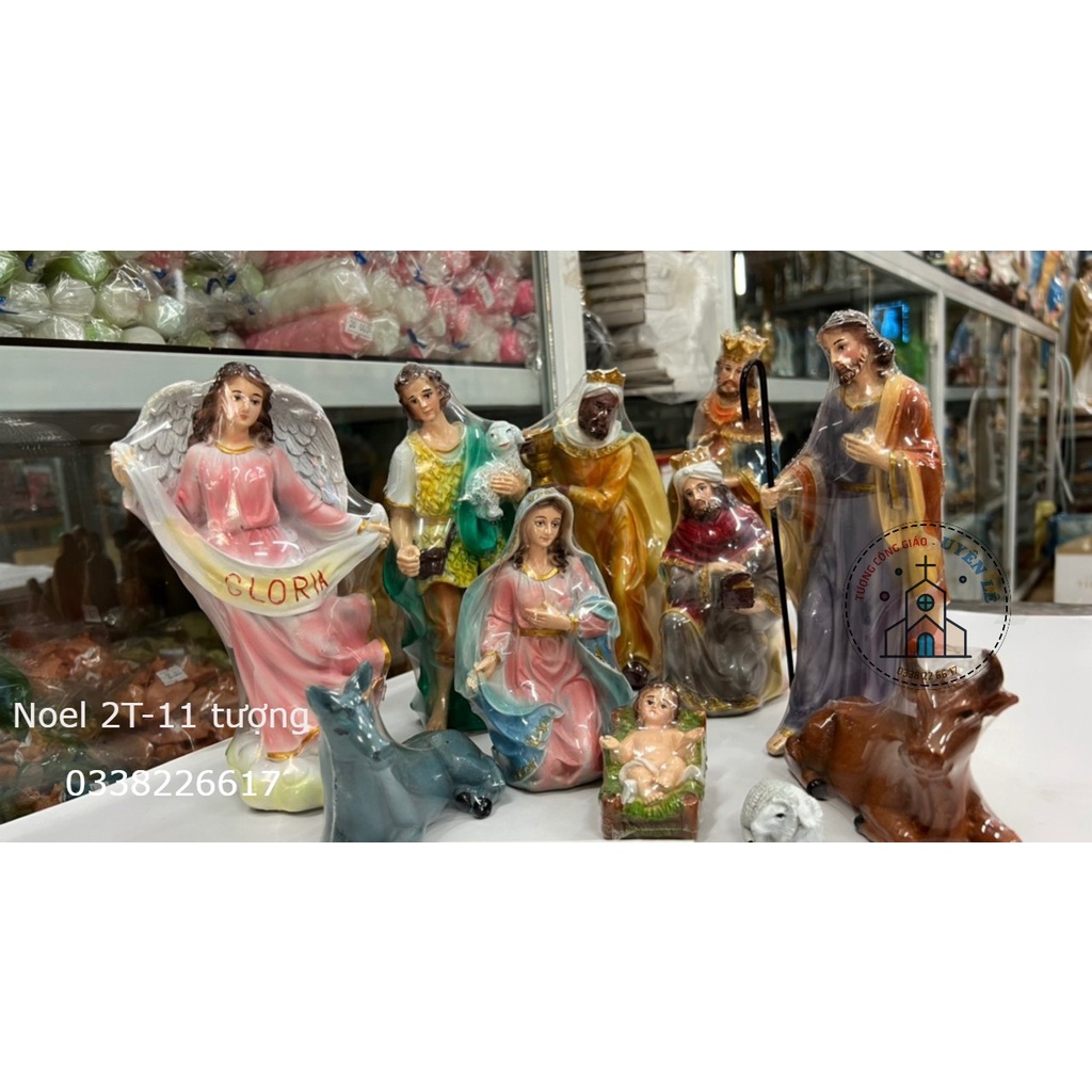 Bộ Tượng Noel Chúa Giáng Sinh - Mẫu mới nhất - Kích thước 1cm đến 25cm