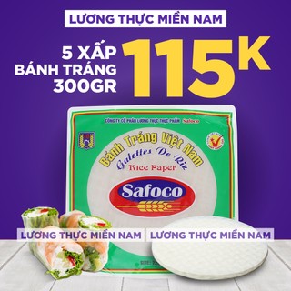 [HCM] Combo Tiết Kiệm - 5 Xấp Bánh Tráng Safoco 22cm 300g