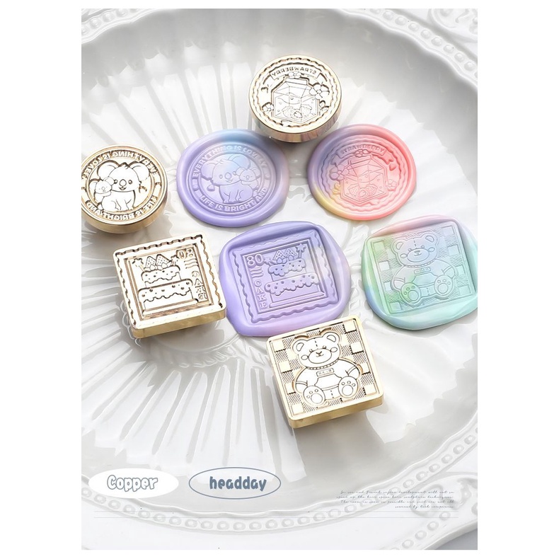 Con Dấu Sáp Niêm Phong Bì Thư Hình Hoạt Hình Ba Chiều DIY