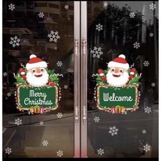 Decal Noel dán kính , dán tường mẫu welcome