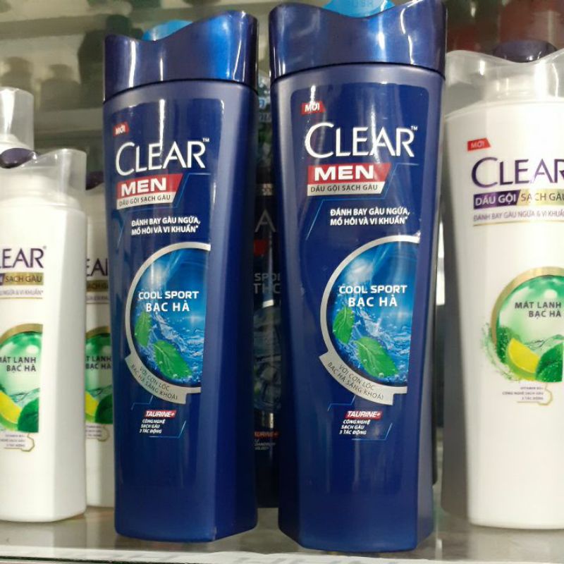 Dầu gội sạch gàu CLEAR men bạc hà 340g