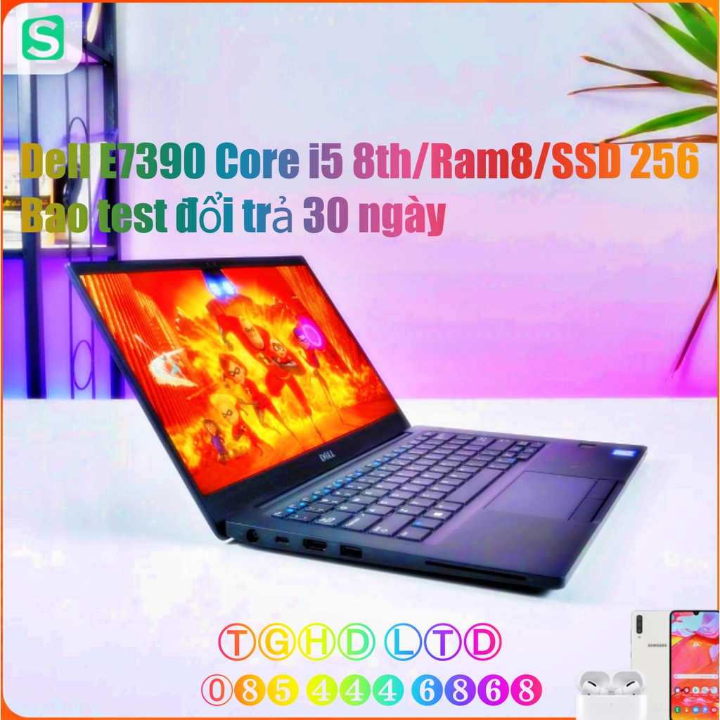 Máy tính Laptop Dell Latitude 7390 Core i5* 8350U - RAM 8GB - SSD 256GB - Intel HD Graphics 620 - MH 13.3 inch FullHD