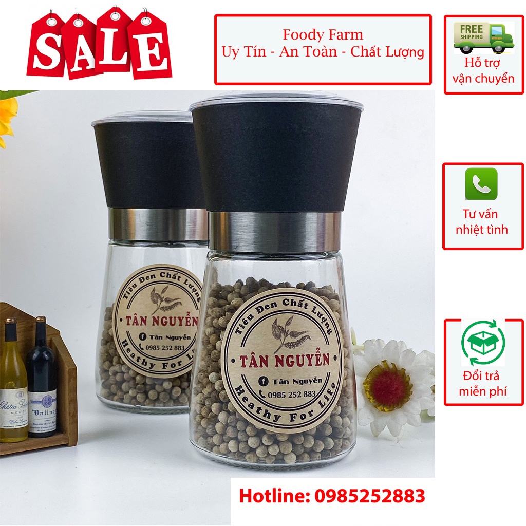 Combo Lọ Xay Tiêu kèm Tiêu Sọ[100gr] Màu Ngẫu Nhiên.