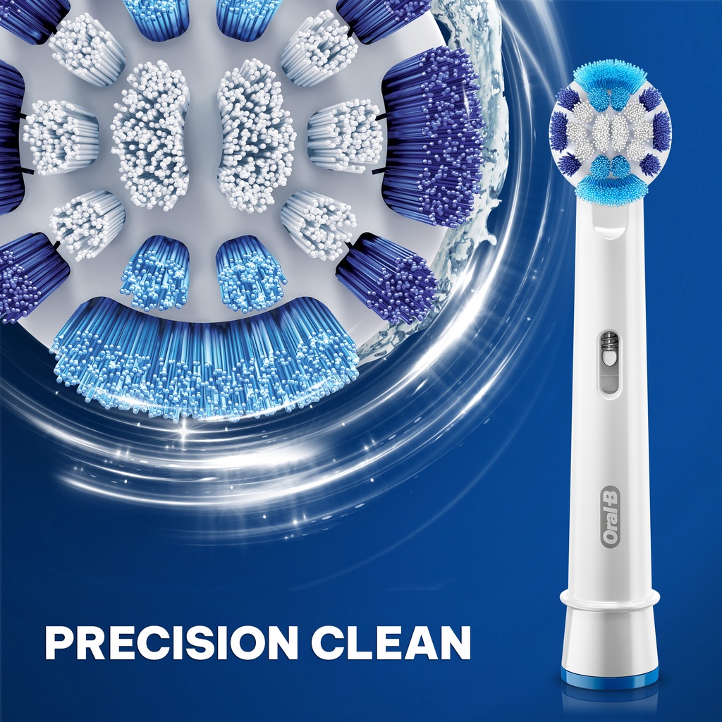 Bàn chải đánh răng điện Oral-B Vitality Precision Clean Blue D12.513-Hàng chính hãng 100% Bảo hành 24 tháng