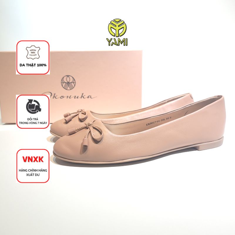 Giày Búp Bê  Full Box, Giày Bệt Thắt Nơ Mũi Tròn, Giày VNXK Chính Hãng Xuất Dư