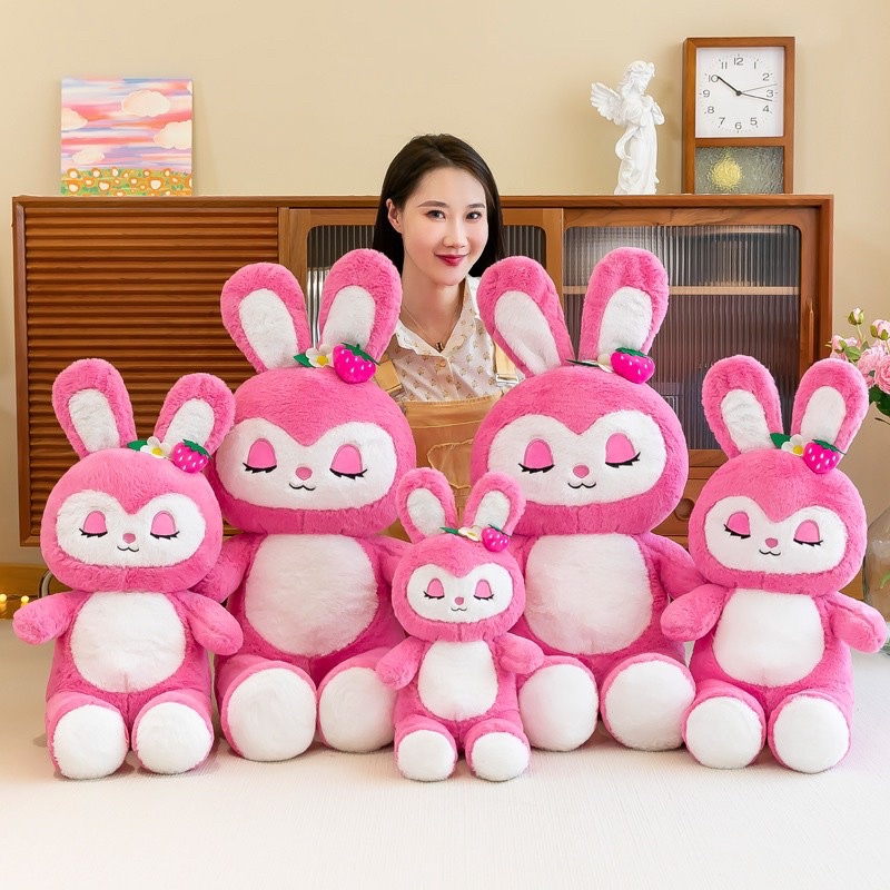 Gấu bông thỏ nằm ngủ màu Hồng đáng yêu (50cm -90cm)sẵn tại Sam-Store