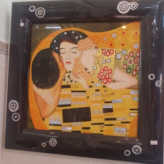 Tranh sơn mài vẽ cao cấp Thanh Bình Lê size 55x55 cm có khung cẩn xà cừ treo tường, trang trí nhà cửa, văn phòng, quà