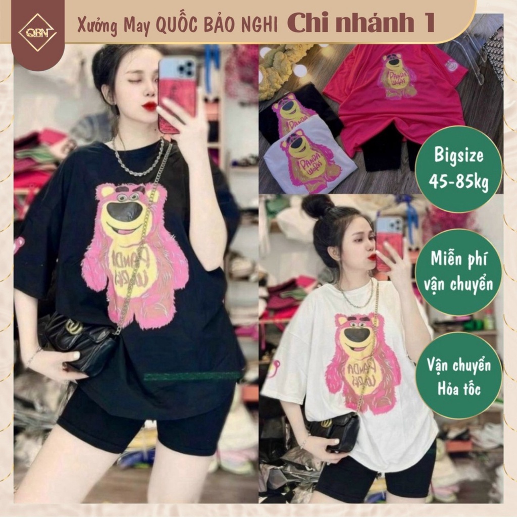 (Có bigsize 85kg) 🌺Đồ Bộ Cotton,Set Bộ Mặc Nhà Dễ Thương Quần Lửng Thun Gân Đen In Gấu Panda