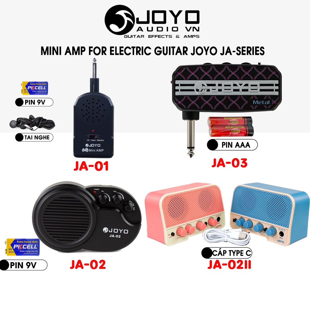 JOYO MINI GUITAR AMP JA-SERIES - Loa Mini Amply Guitar Điện Joyo JA-01, JA-02, JA-02II, JA-03