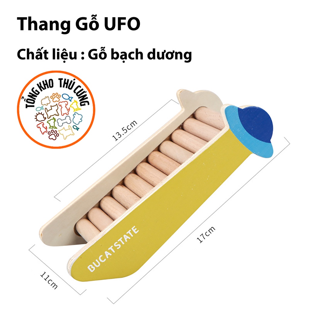 Thang gỗ hãng BUCATSTATE cho chuột hamster được làm từ vật liệu cao cấp đảm bảo an toàn thoải mái leo trèo, vui chơi