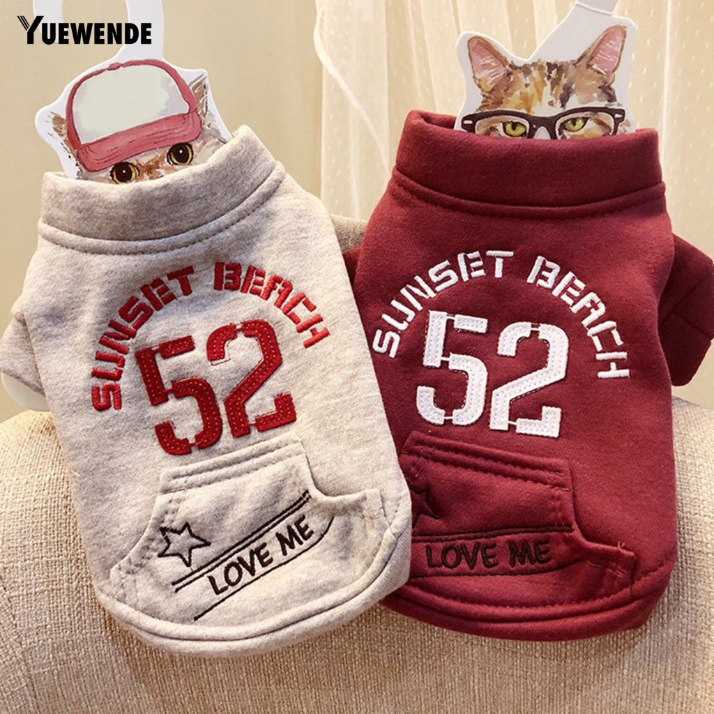 [Yue.z] Áo Khoác Hai Chân Bằng Vải Lông Thoải Mái Chống Cắn Dành Cho Chó Mèo