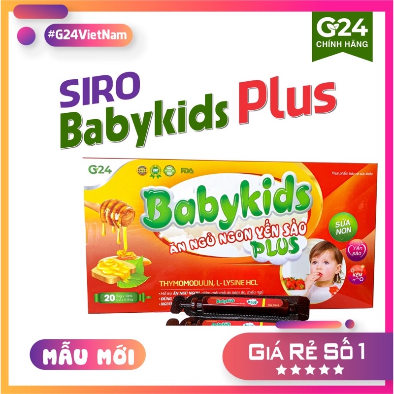 Siro BabyKids Ăn Ngủ Ngon Yến Sào Plus G24