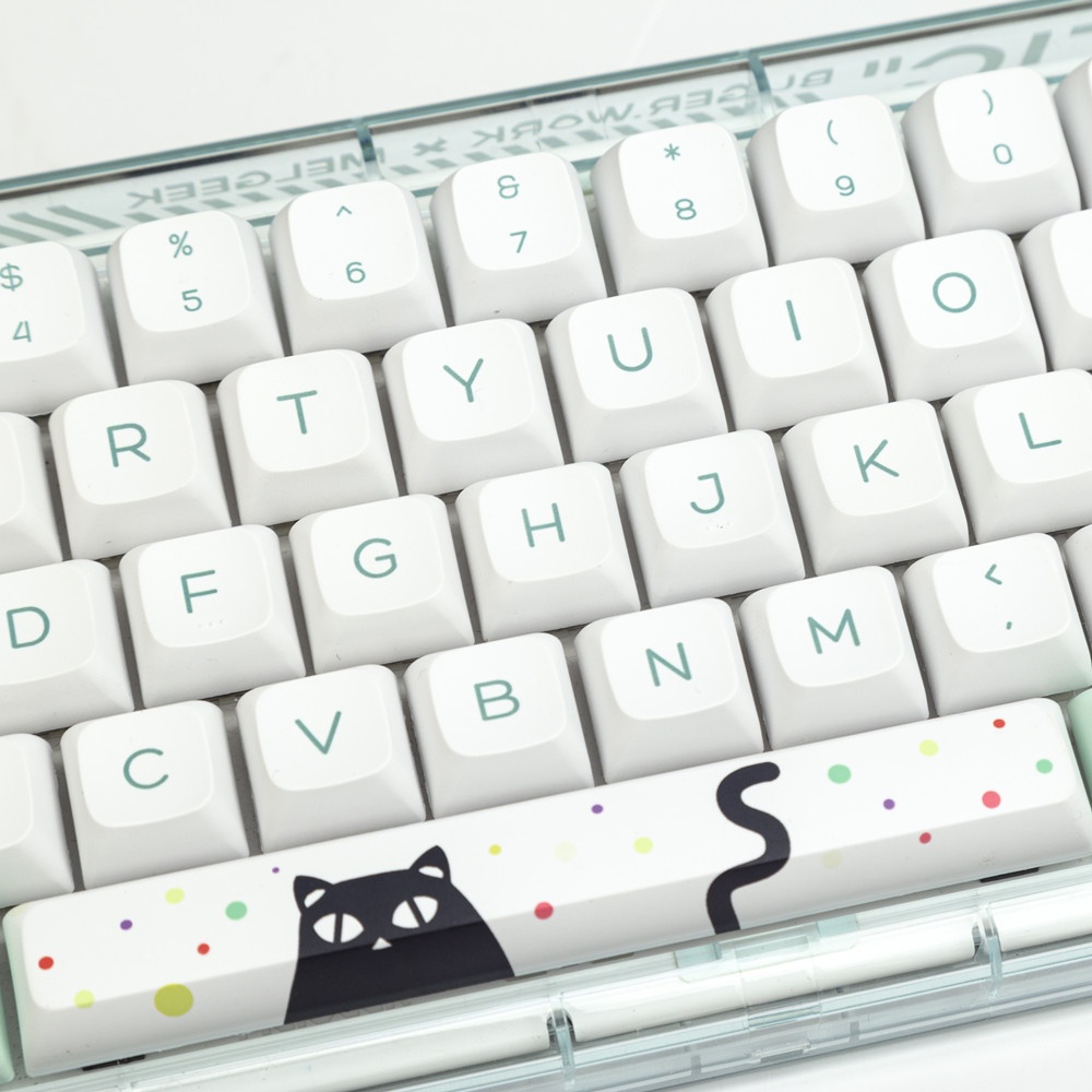 135 Phím Weird Cat Keycaps QSA Profile hoạt hình dễ thương PBT Dye Sub Bàn phím cơ học Keycap