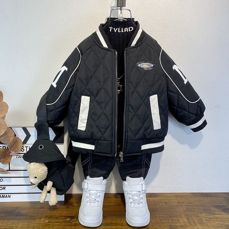 Áo Khoác Bóng Chày Thời Trang Thu Đông 2022 Dày Dặn Phong Cách Mới Cho Bé Trai
