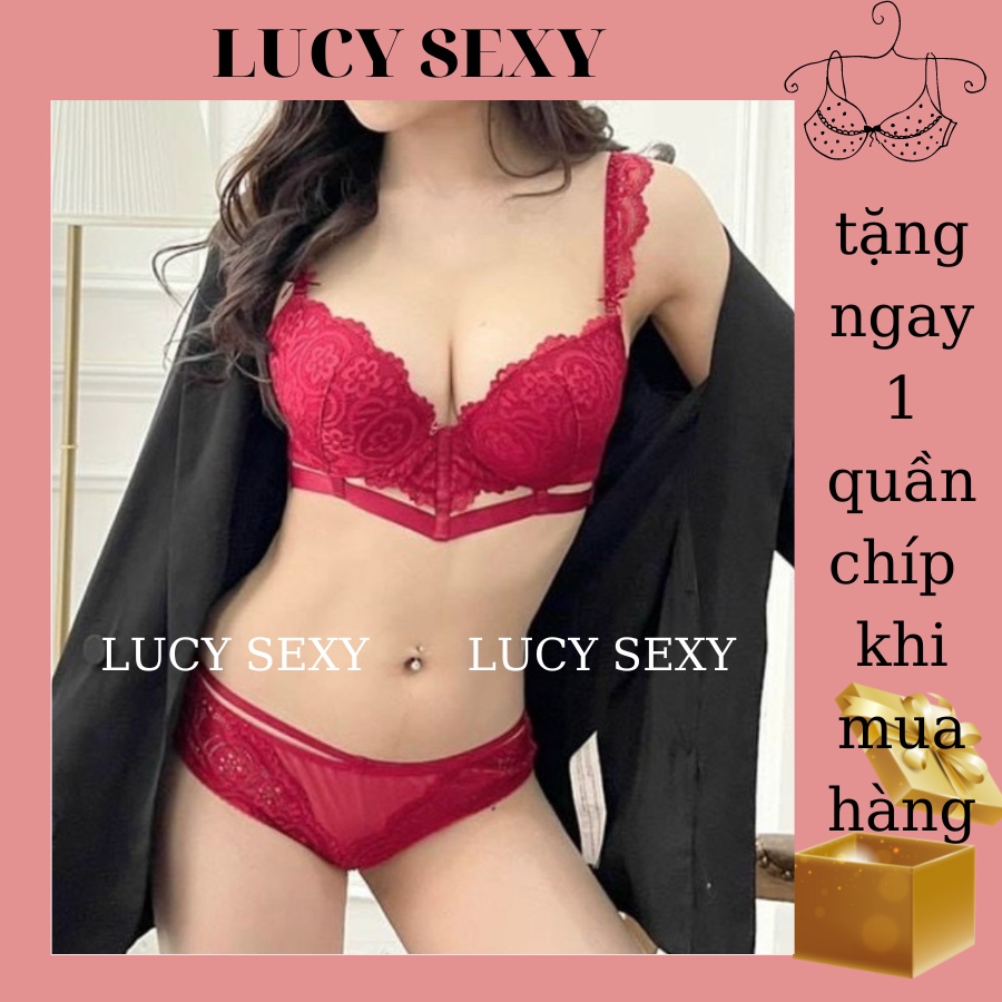 Bộ Đồ Lót Nâng Ngực Ôm Form Tạo Khe Đệm Đẩy 3cm Sexy Ren, Lót Vải Mềm Cao Cấp Dành Cho Ngực Nhỏ và Lép_16881