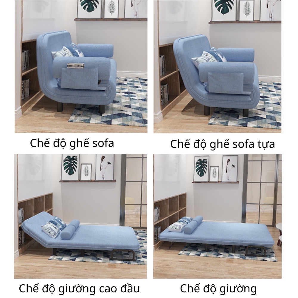 Ghế sofa giường gấp gọn thông minh có đệm tay êm ái, Ghế sofa giường đa năng nhỏ gọn dễ di chuyển tiện ích cho gia đình | BigBuy360 - bigbuy360.vn