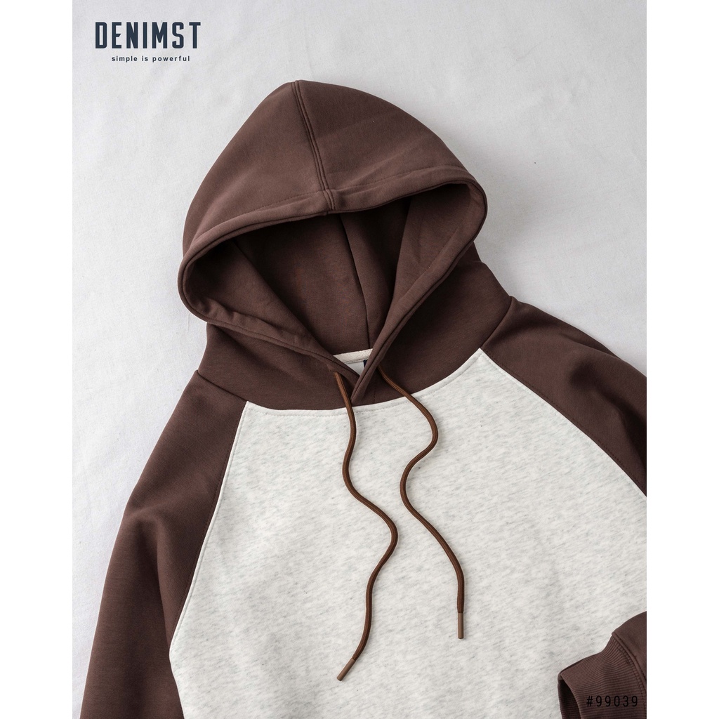 Áo nỉ hoodie DENIMST 99039, áo nỉ lót lông cao cấp, form unisex cho nam và nữ