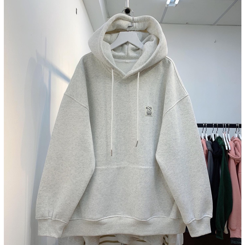Áo Hoodie Mon - Chất Nỉ bông Tag Gấu & Thêu Gấu Misa dài 70cm SS0850