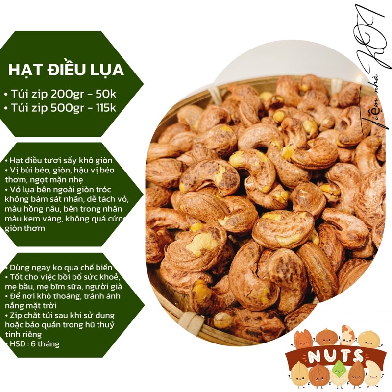 Hạt Điều Lụa / 200gr / 300gr / 500gr - Đặc sản Đà Lạt