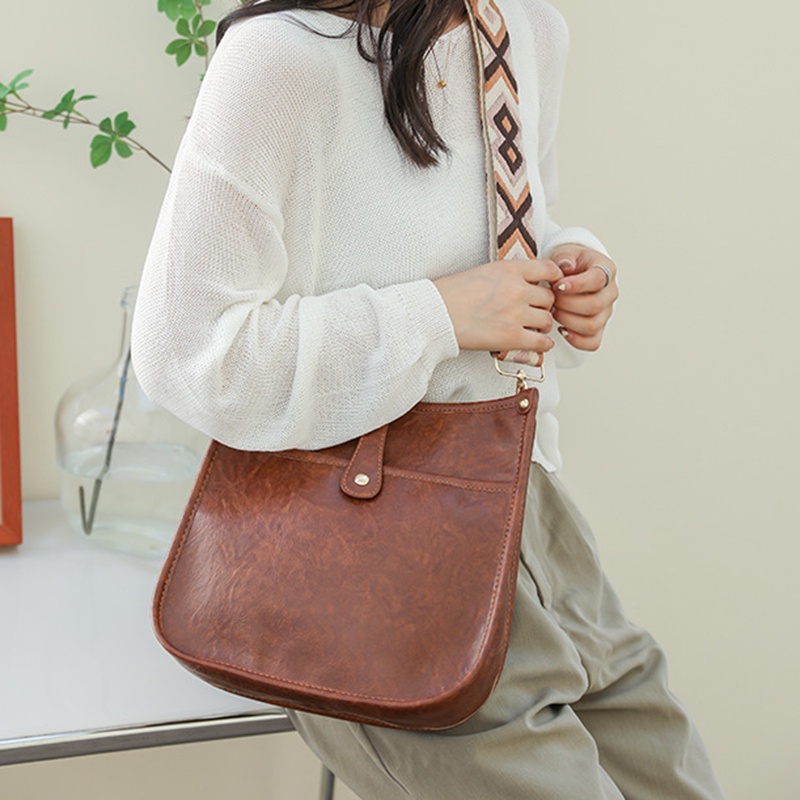 Ielgy Túi Đeo Chéo Dây Bản Rộng Đa Năng Cho Nữ