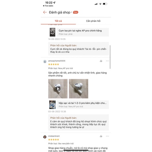 Phụ kiện lẻ 1 bên trái hoặc phải/dock hộp sạc tai nghe ko dây pro/1/2/3