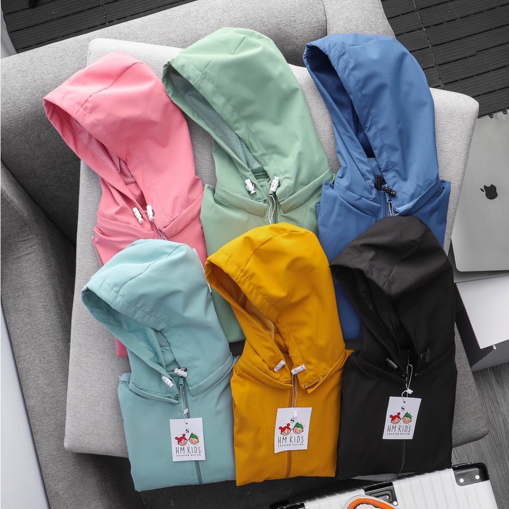 Áo gió cho bé , Áo khoác mùa đông trẻ em có túi trong hai túi xỏ có khóa tiện lợi