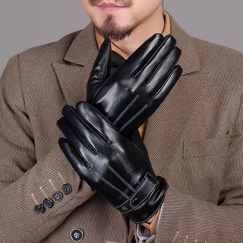 Găng tay da bao tay xe máy cảm ứng chống nước Găng Tay Lái Xe Bằng Da PU Chống Gió Chống Nước Giữ Ấm Mùa Đông Cho Nam găng tay bao tay chơi game găng tay xe máy bao tay găng tay da