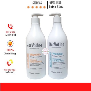 Dầu gội StarVatina Vitamin E dưỡng ẩm phục hồi tóc mềm mượt, ngăn gàu, ngăn rụng size: 500 - 800ml