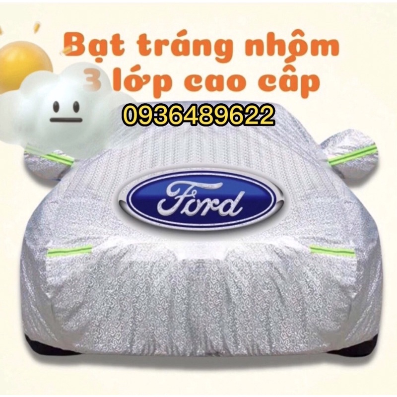 Bạt Phủ Xe Ô Tô Ford EcoSport, Everest, Escape, Focus, Explorer, Ranger - Chất Liệu Bạt Tráng Nhôm 3 Lớp