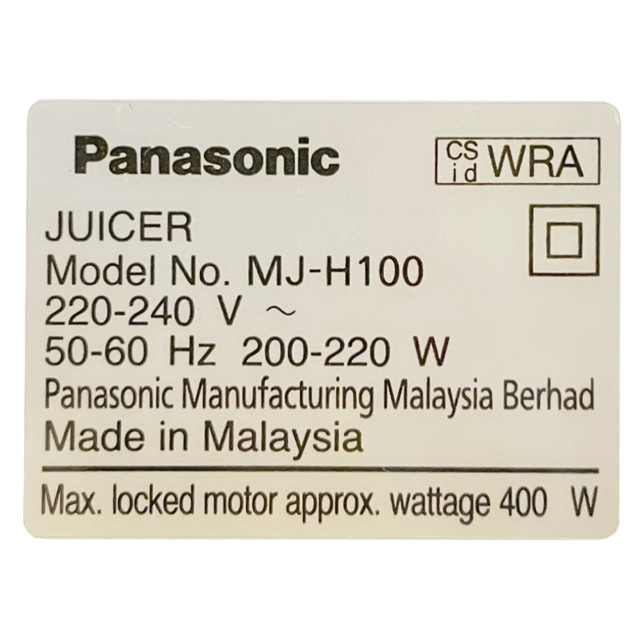 Máy ép trái cây Panasonic MJ-H100WRA