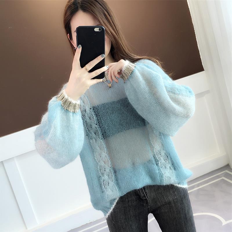 Áo Khoác Sweater Dệt Kim Mỏng Dáng Rộng Phong Cách Hàn Quốc Thời Trang Xuân Hè 2022 Mới