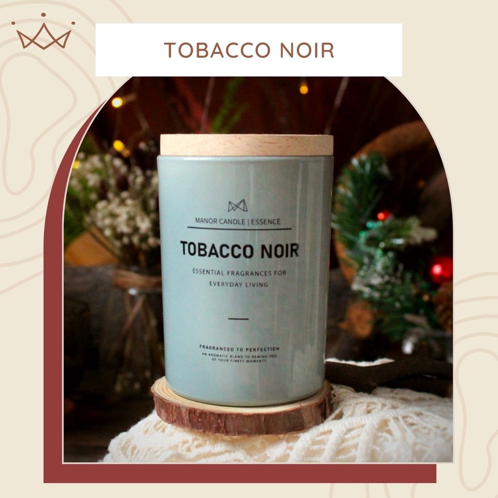 Nến thơm tinh dầu tự nhiên -Tobacco Noir 8.8oz - Hương gỗ đàn hương và khói thuốc