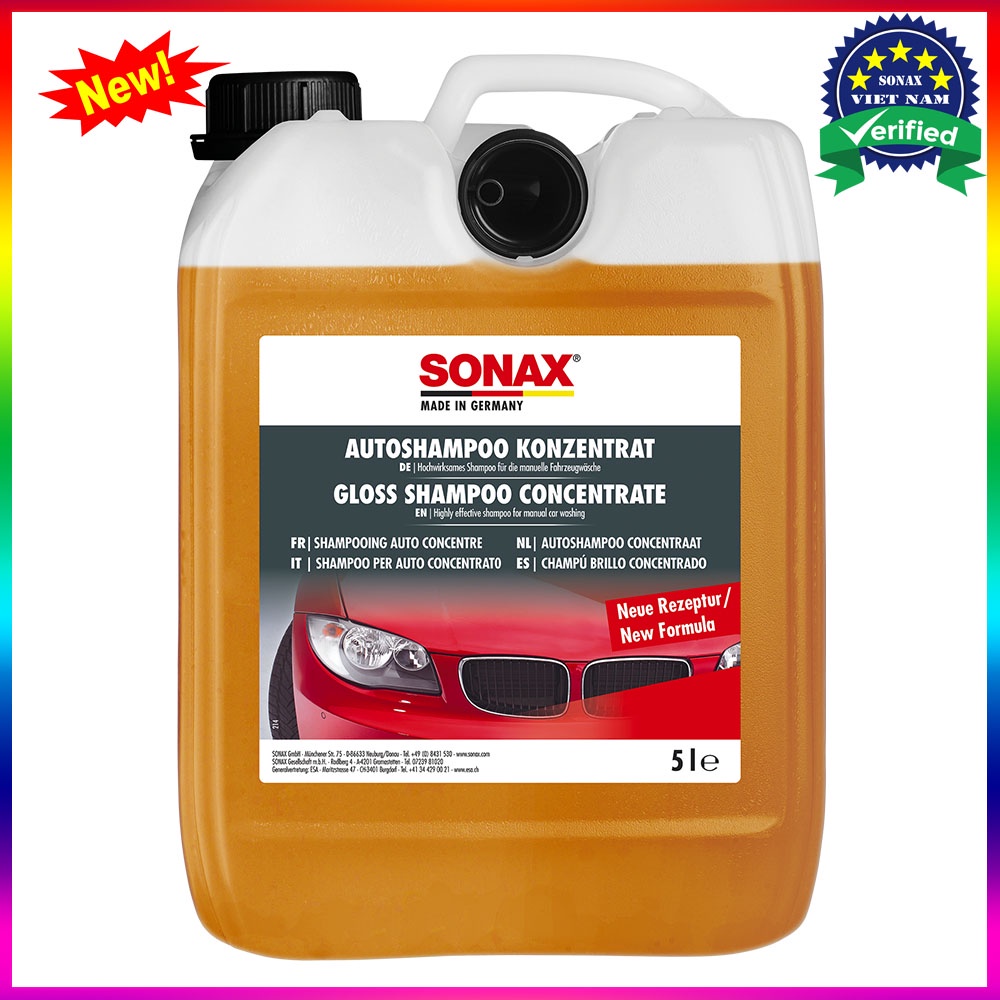 Nước rửa xe cao cấp Sonax Gloss Shampoo 314500 - can 5 lít