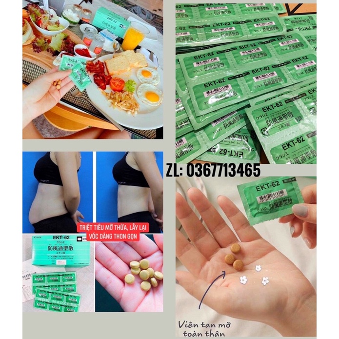 Viên uống hỗ trợ giảm cân Kracie - Lẻ 1 vỉ (6*3viên)