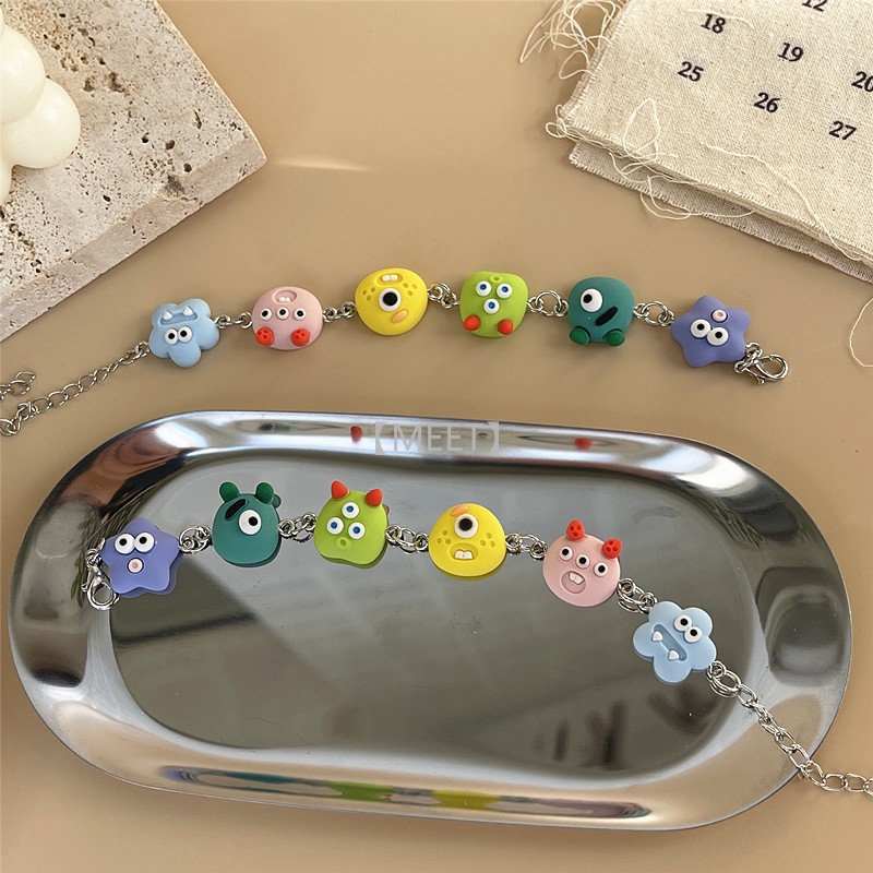 1 Vòng Tay Nhựa Resin 3D DIY Hình Quái Vật Nhỏ Dễ Thương