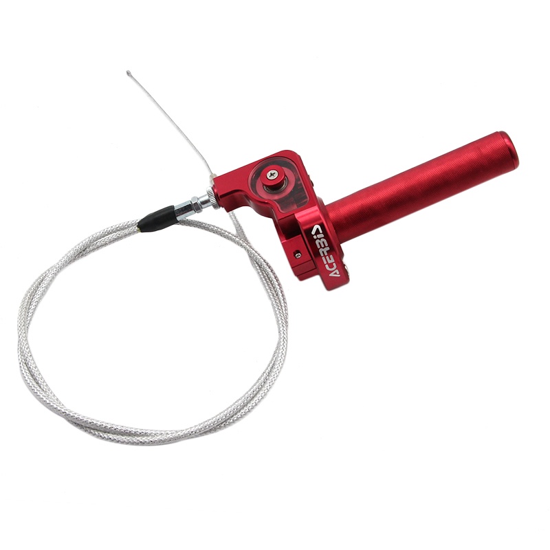 Tay Ga Xoắn CNC 22mm Bằng Nhôm Kèm Dây Cáp Gia Tốc Cho Xe Máy