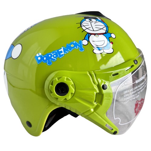 Mũ bảo hiểm trẻ em V&S Helmet - VS103KS Doreamon xanh lá - Phù hợp với bé từ 2 đến 5 tuổi, Bé nặng dưới 18kg