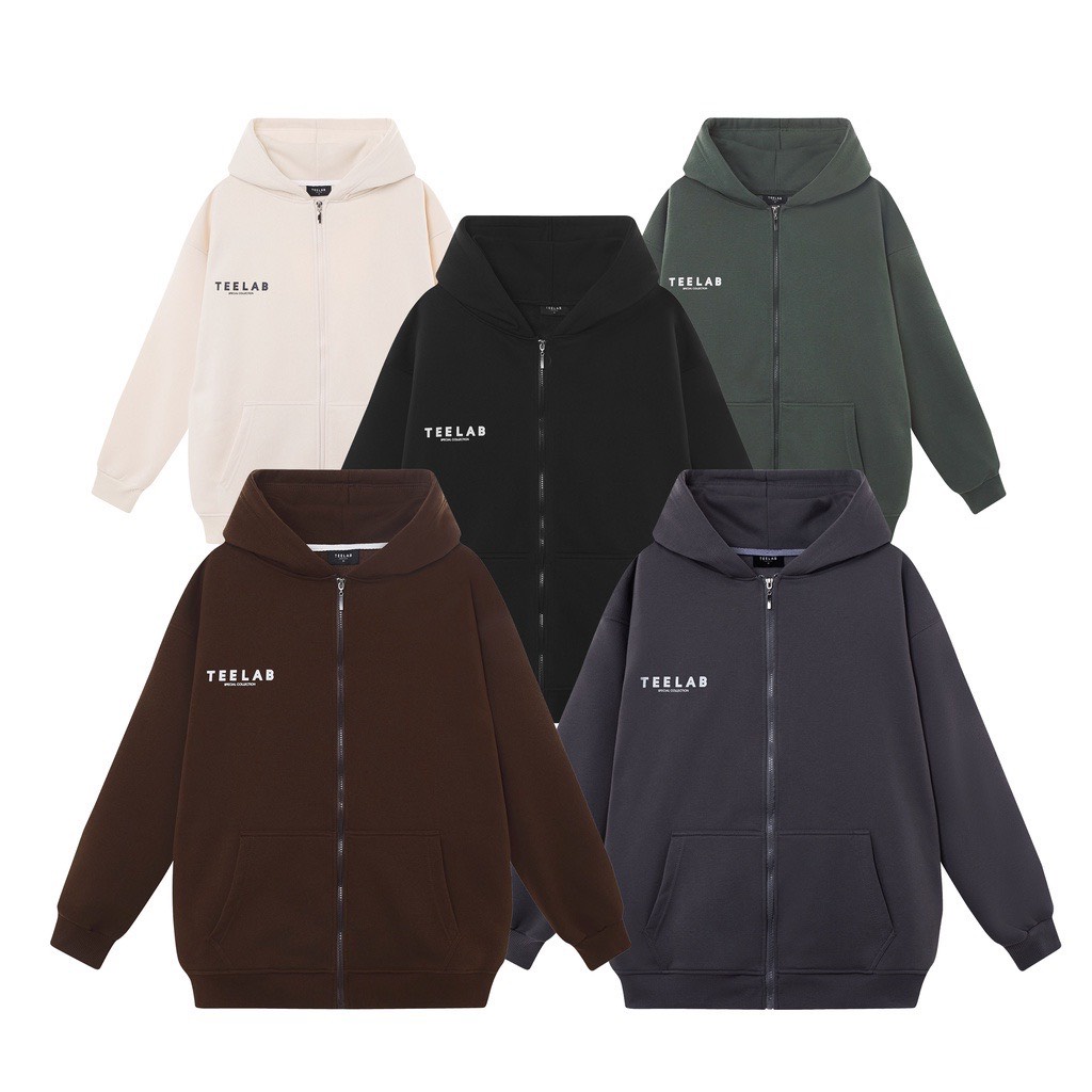 Áo Khoác Hoodie Zip TEETLAB Special Colletion Mũ Unisex 2 Lớp , Áo Nỉ Hoodie Zip Nam Nữ Form Rộng