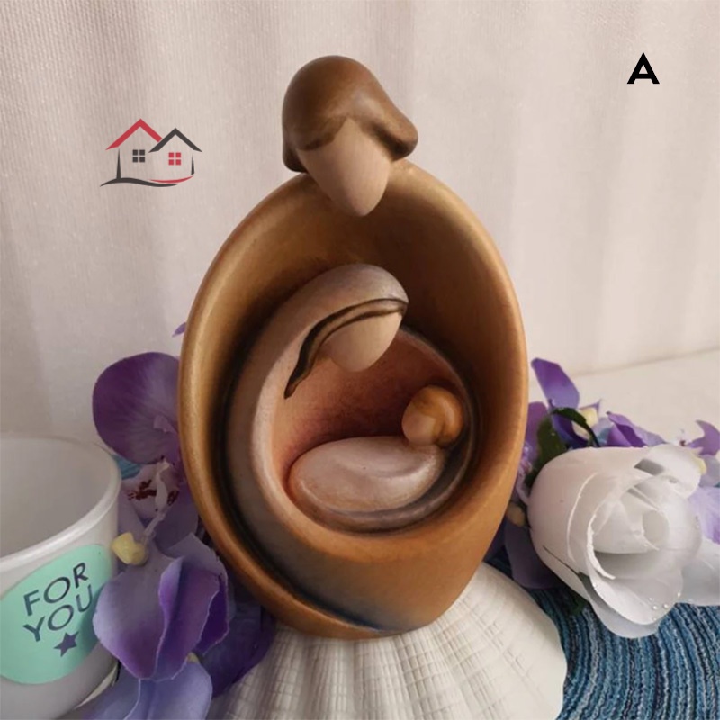 Nativity Tượng Gia Đình Thần Thánh Resin Thủ Công Resin Sáng Tạo Không Dễ Phai Màu Cá Tính Để Bàn Trang Trí Tuyệt Vời