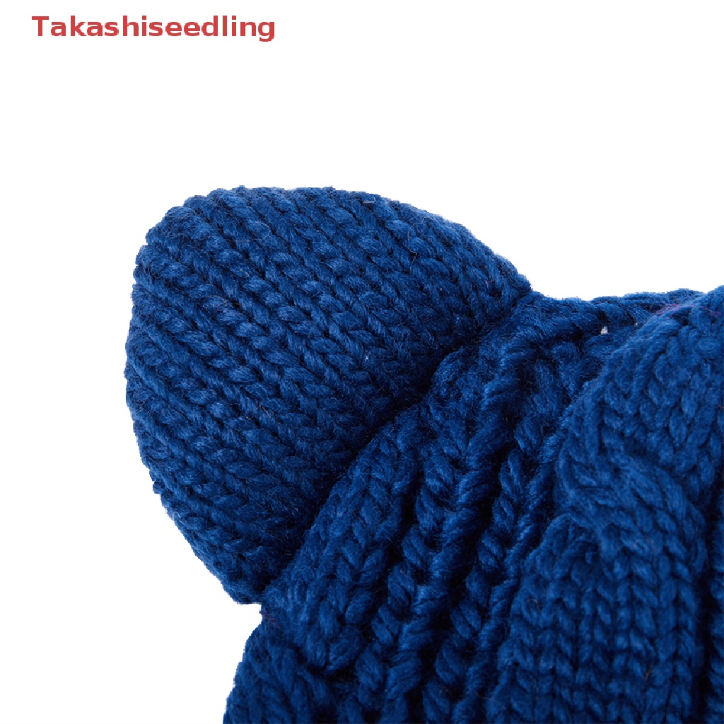 (Takashiseedling) 1 Mũ Dệt Kim Đính Tai Mèo Giữ Ấm